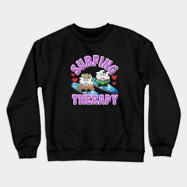 SURFING THERAPY Crewneck Sweatshirt by fantasmigorical